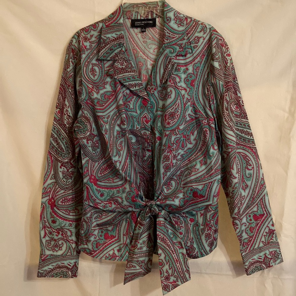 Jones New York signature Paisley shirt blouse